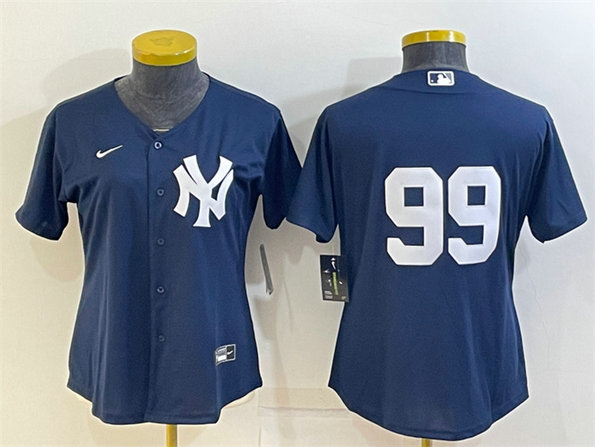 Women's New York Yankees #99 Aaron Judge Navy Stitched Baseball Jersey