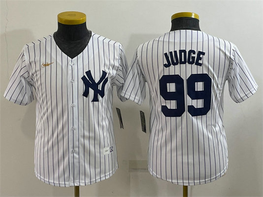 Women's New York Yankees #99 Aaron Judge White Stitched Baseball Jersey
