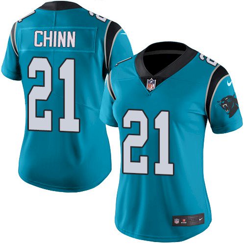 Women's Nike Carolina Panthers #21 Jeremy Chinn Blue Alternate Women's Stitched NFL Vapor Untouchable Limited Jersey