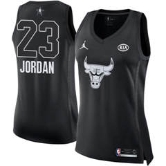 Women's Nike Chicago Bulls #23 Michael Jordan Black NBA Jordan Swingman 2018 All-Star Game Jersey