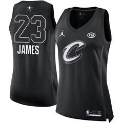 Women's Nike Cleveland Cavaliers #23 LeBron James Black NBA Jordan Swingman 2018 All-Star Game Jersey