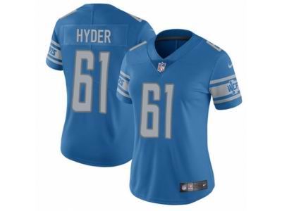 Women's Nike Detroit Lions #61 Kerry Hyder Vapor Untouchable Limited Light Blue Jersey