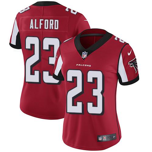 Women's Nike Falcons #23 Robert Alford Red Team Color Vapor Untouchable Limited Jersey