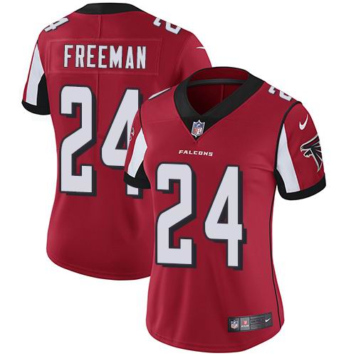 Women's Nike Falcons #24 Devonta Freeman Red Team Color Vapor Untouchable Limited Jersey