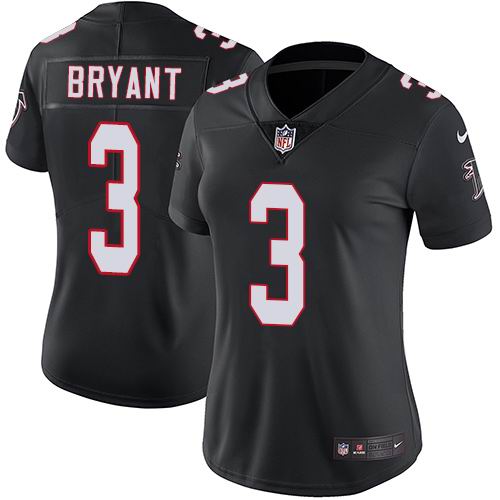 Women's Nike Falcons #3 Matt Bryant Black Alternate Vapor Untouchable Limited Jersey