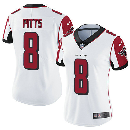 Women's Nike Falcons #8 Kyle Pitts White Women's Stitched NFL Vapor Untouchable Limited Jersey