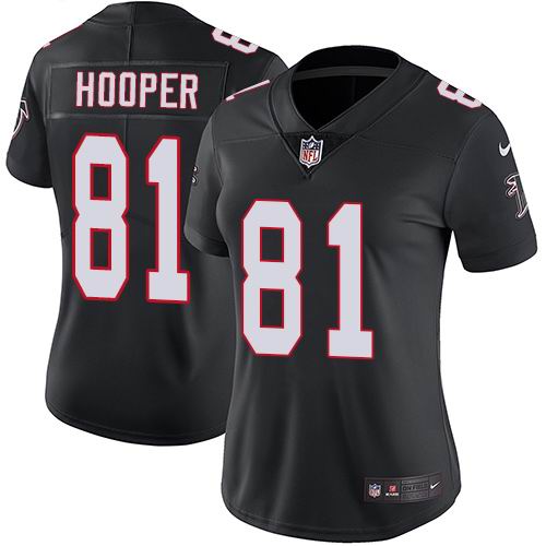 Women's Nike Falcons #81 Austin Hooper Black Alternate Vapor Untouchable Limited Jersey