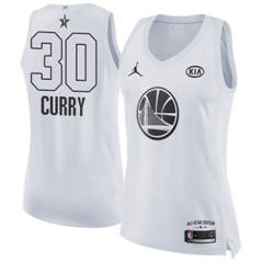 Women's Nike Golden State Warriors #30 Stephen Curry White NBA Jordan Swingman 2018 All-Star Game Jersey