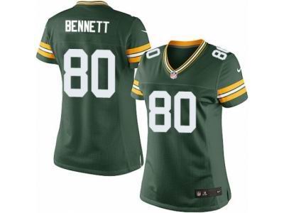 Women's Nike Green Bay Packers #80 Martellus Bennett game green Jersey