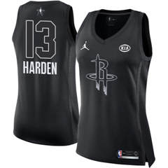 Women's Nike Houston Rockets #13 James Harden Black NBA Jordan Swingman 2018 All-Star Game Jersey