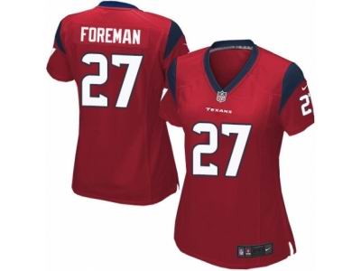 Women's Nike Houston Texans #27 D'Onta Foreman game red Jersey
