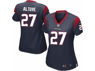 Women's Nike Houston Texans #27 Jose Altuve Game Navy Blue Jersey