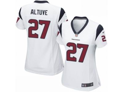 Women's Nike Houston Texans #27 Jose Altuve Game White Jersey