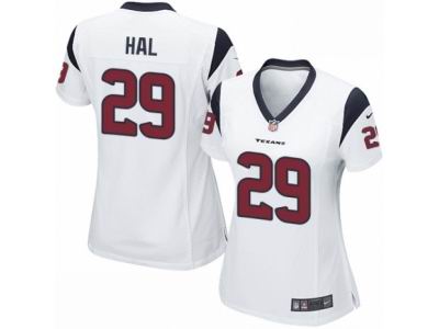 Women's Nike Houston Texans #29 Andre Hal game White Jersey