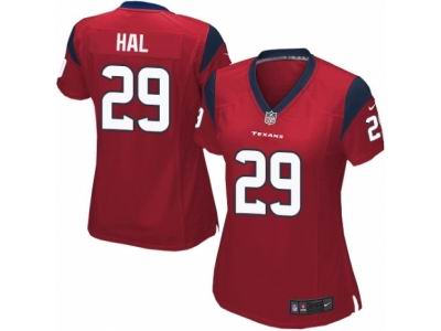 Women's Nike Houston Texans #29 Andre Hal game red Jersey