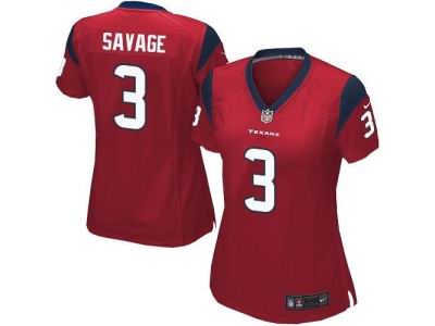 Women's Nike Houston Texans #3 Tom Savage red game Jersey