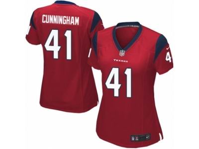 Women's Nike Houston Texans #41 Zach Cunningham game red Jersey