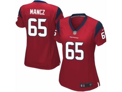 Women's Nike Houston Texans #65 Greg Mancz game red Jersey