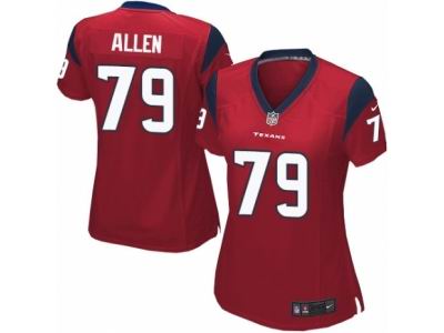 Women's Nike Houston Texans #79 Jeff Allen Game Red Jersey