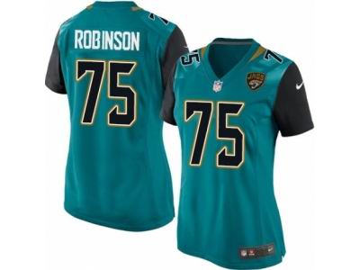 Women's Nike Jacksonville Jaguars #75 Cam Robinson Game Teal Green Jersey