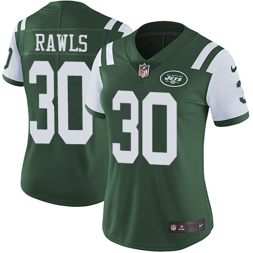 Women's Nike Jets #30 Thomas Rawls Green Team Color Women's Stitched NFL Vapor Untouchable Limited Jersey
