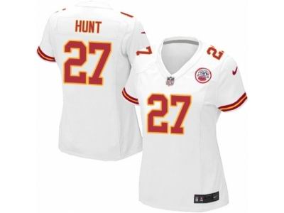 Women's Nike Kansas City Chiefs #27 Kareem Hunt game White Jersey