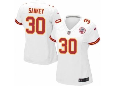 Women's Nike Kansas City Chiefs #30 Bishop Sankey game White Jersey