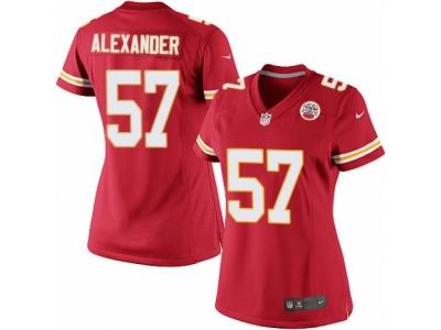 Women's Nike Kansas City Chiefs #57 D.J. Alexander game Red Jersey
