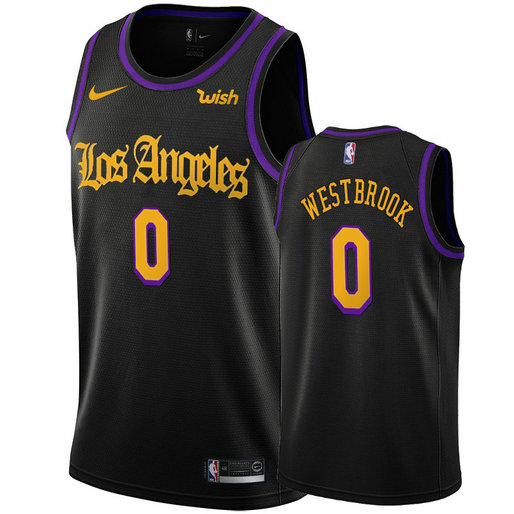 Women's Nike Lakers #0 Russell Westbrook Women's Black 2020 Latin Nights NBA Swingman Jersey