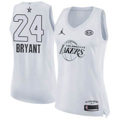 Women's Nike Los Angeles Lakers #24 Kobe Bryant White NBA Jordan Swingman 2018 All-Star Game Jersey
