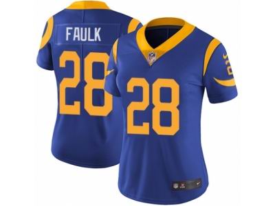 Women's Nike Los Angeles Rams #28 Marshall Faulk Vapor Untouchable Limited Royal Blue Jersey