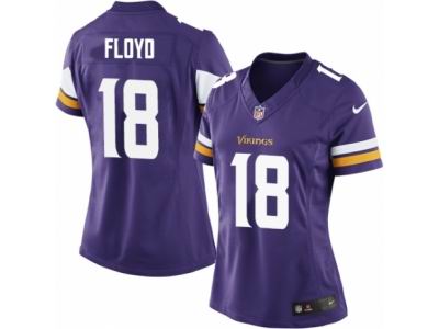 Women's Nike Minnesota Vikings #18 Michael Floyd game purple Jersey