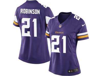Women's Nike Minnesota Vikings #21 Josh Robinson Purple game Jersey