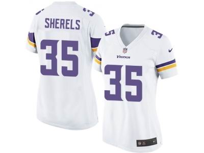 Women's Nike Minnesota Vikings #35 Marcus Sherels White game Jersey