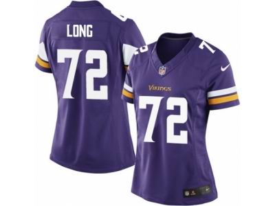 Women's Nike Minnesota Vikings #72 Jake Long game Purple Jersey
