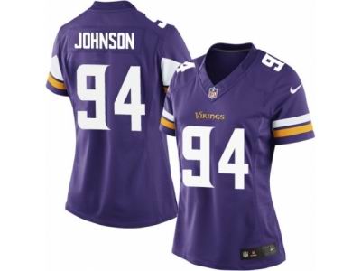 Women's Nike Minnesota Vikings #94 Jaleel Johnson game Purple Jersey