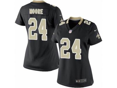 Women's Nike New Orleans Saints #24 Sterling Moore game Black Jersey