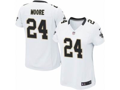 Women's Nike New Orleans Saints #24 Sterling Moore game white Jersey
