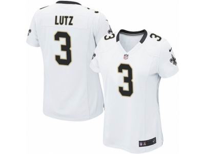 Women's Nike New Orleans Saints #3 Will Lutz game White NFL Jersey
