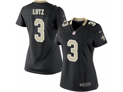 Women's Nike New Orleans Saints #3 Will Lutz game black Jersey