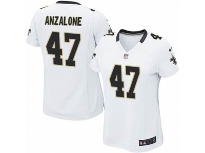 Women's Nike New Orleans Saints #47 Alex Anzalone game white Jersey