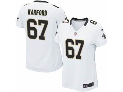 Women's Nike New Orleans Saints #67 Larry Warford game White Jersey