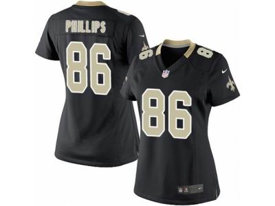 Women's Nike New Orleans Saints #86 John Phillips game black Jersey