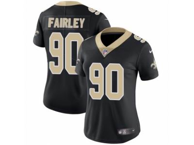 Women's Nike New Orleans Saints #90 Nick Fairley Vapor Untouchable Limited Black Jersey