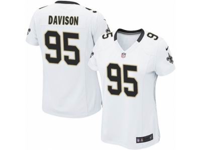 Women's Nike New Orleans Saints #95 Tyeler Davison game White Jersey