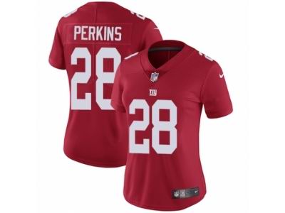 Women's Nike New York Giants #28 Paul Perkins Vapor Untouchable Limited Red  Jersey