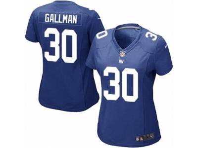 Women's Nike New York Giants #30 Wayne Gallman Game Royal Blue Jersey