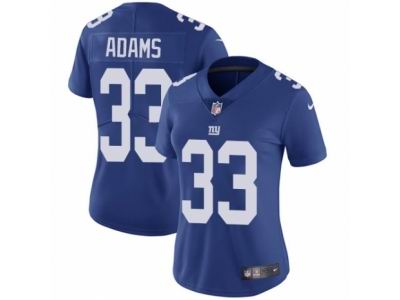 Women's Nike New York Giants #33 Andrew Adams Vapor Untouchable Limited Royal Blue Jersey