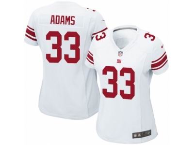 Women's Nike New York Giants #33 Andrew Adams game White Jersey