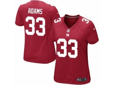 Women's Nike New York Giants #33 Andrew Adams game red Jersey